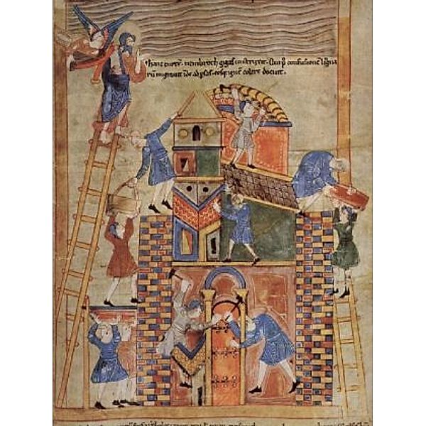 Meister der Paraphrasen des Pentateuch -Manuskript von Aelfric dem Grammatiker, Der Turmbau zu Babel - 1.000 Teile (Puzz