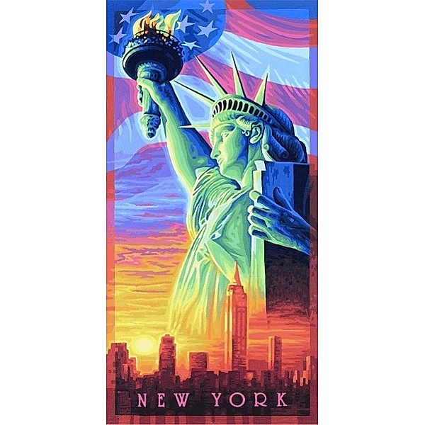 Meisterklasse Hochformat, Malen nach Zahlen (Mal-Sets): Die Freiheitsstatue von Amerika, New York