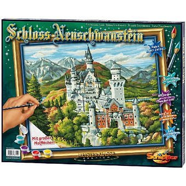 Meisterklasse Premium, Malen nach Zahlen (Mal-Sets): Schloss Neuschwanstein