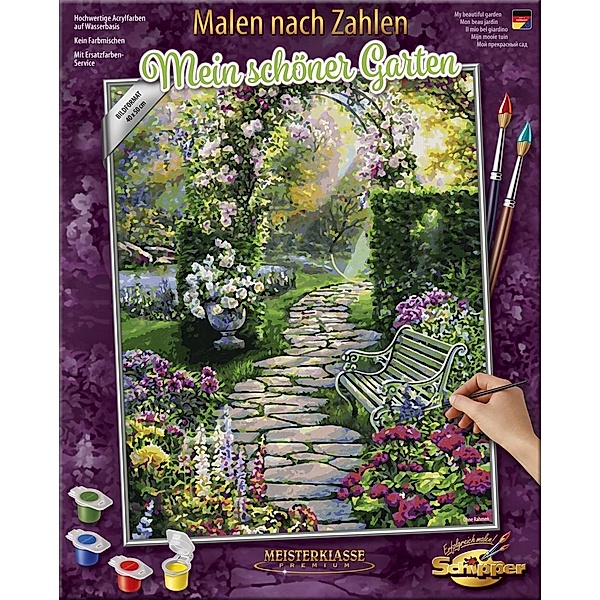 Meisterklasse Premium, Malen nach Zahlen (Mal-Sets): Mein schöner Garten