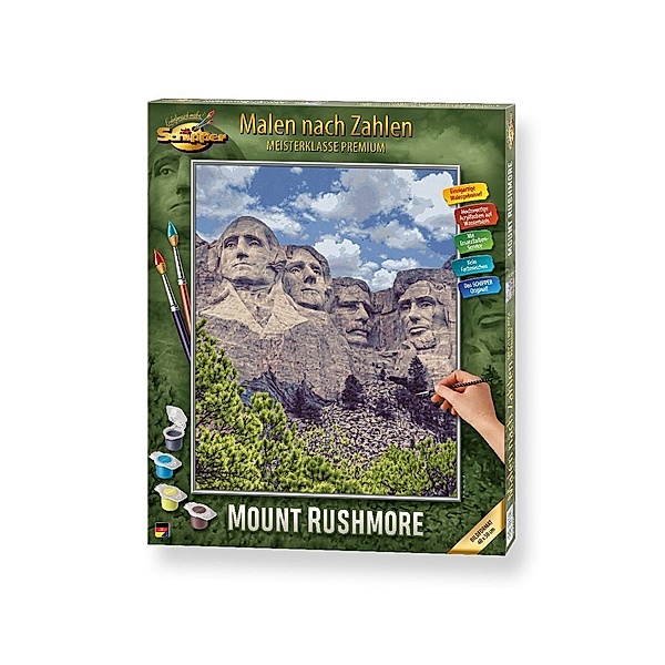 Simba Toys, Zoch Meisterklasse Premium, Malen nach Zahlen (Mal-Sets) - MNZ - Mount Rushmore