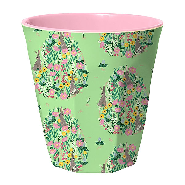 rice Melamin-Becher BUNNY - MEDIUM in soft green