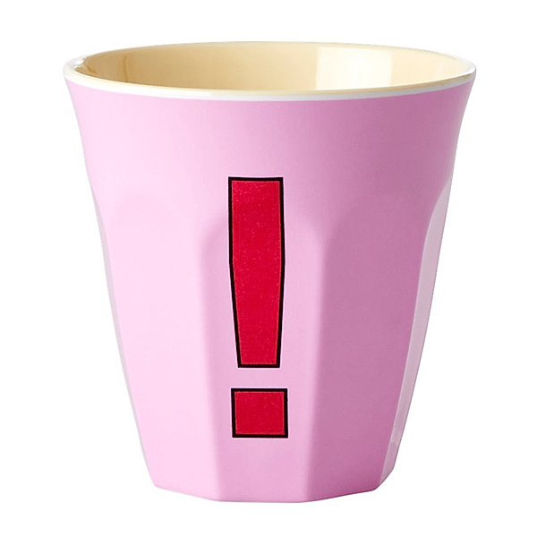 rice Melamin-Becher EXCLAMATION MARK - MEDIUM in pink