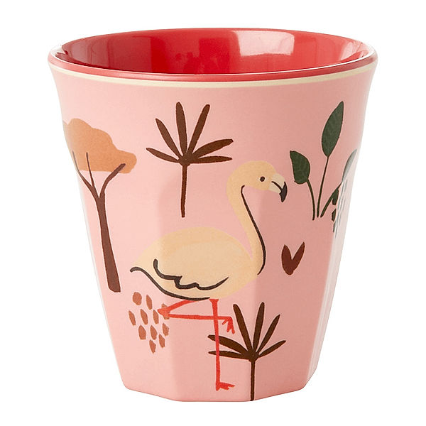 rice Melamin-Becher JUNGLE ANIMALS SMALL in rosa/rot