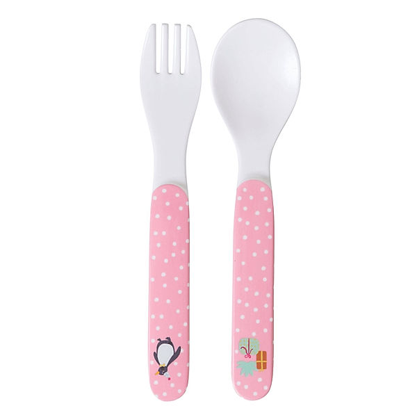 rice Melamin-Geschirrset BABY - PARTY ANIMAL 4-teilig in rosa