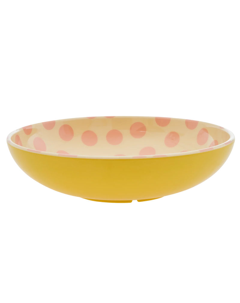 Melamin-Salatschüssel HAPPY DOTS 29,9cm in gelb pink kaufen