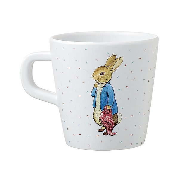 Petit jour Melamin-Tasse PETER HASE – CONFETTI in weiss