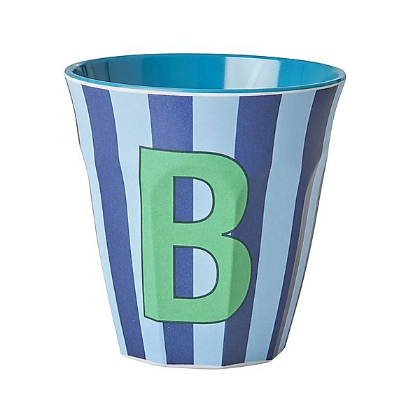 rice Melamin-Trinkbecher BUCHSTABE B (250ml) in blau