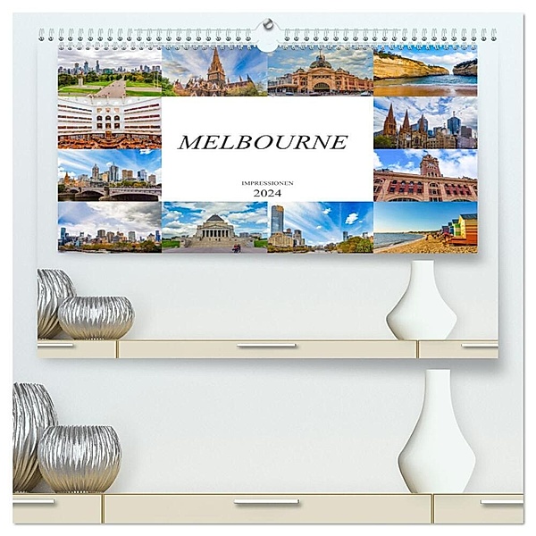Melbourne Impressionen (hochwertiger Premium Wandkalender 2024 DIN A2 quer), Kunstdruck in Hochglanz, Dirk Meutzner