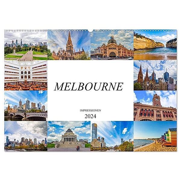 Melbourne Impressionen (Wandkalender 2024 DIN A2 quer), CALVENDO Monatskalender, Dirk Meutzner