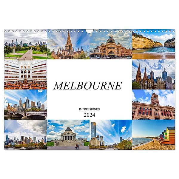 Melbourne Impressionen (Wandkalender 2024 DIN A3 quer), CALVENDO Monatskalender, Dirk Meutzner