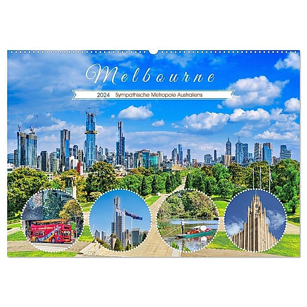 Melbourne - Sympathische Metropole Australiens (Wandkalender 2024 DIN A2 quer), CALVENDO Monatskalender, Calvendo, Dieter Meyer