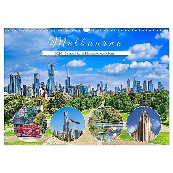 Melbourne - Sympathische Metropole Australiens (Wandkalender 2024 DIN A3 quer), CALVENDO Monatskalender, Calvendo, Dieter Meyer