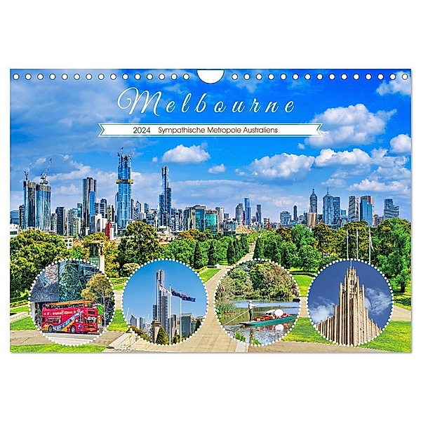 Melbourne - Sympathische Metropole Australiens (Wandkalender 2024 DIN A4 quer), CALVENDO Monatskalender, Calvendo, Dieter Meyer