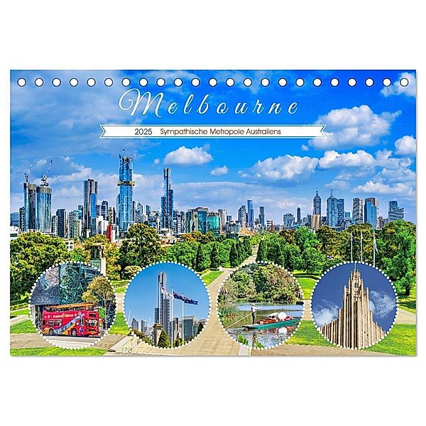 Melbourne - Sympathische Metropole Australiens (Tischkalender 2025 DIN A5 quer), CALVENDO Monatskalender, Calvendo, Dieter Meyer