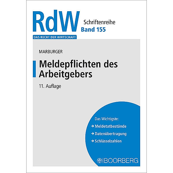 Meldepflichten des Arbeitgebers, Horst Marburger