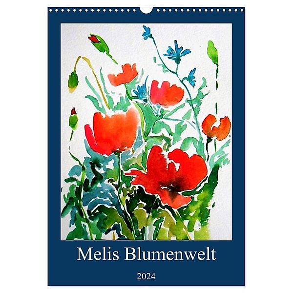 Melis Blumenwelt (Wandkalender 2024 DIN A3 hoch), CALVENDO Monatskalender, Melinda Horváth