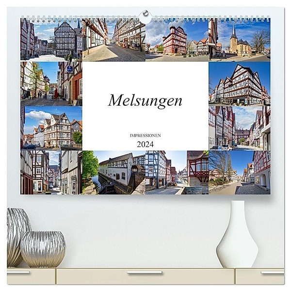 Melsungen Impressionen (hochwertiger Premium Wandkalender 2024 DIN A2 quer), Kunstdruck in Hochglanz, Dirk Meutzner