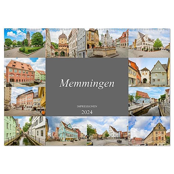 Memmingen Impressionen (Wandkalender 2024 DIN A2 quer), CALVENDO Monatskalender, Dirk Meutzner