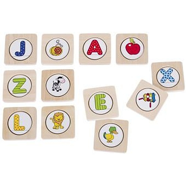 Memo Buchstaben lernen (Kinderspiel), goki