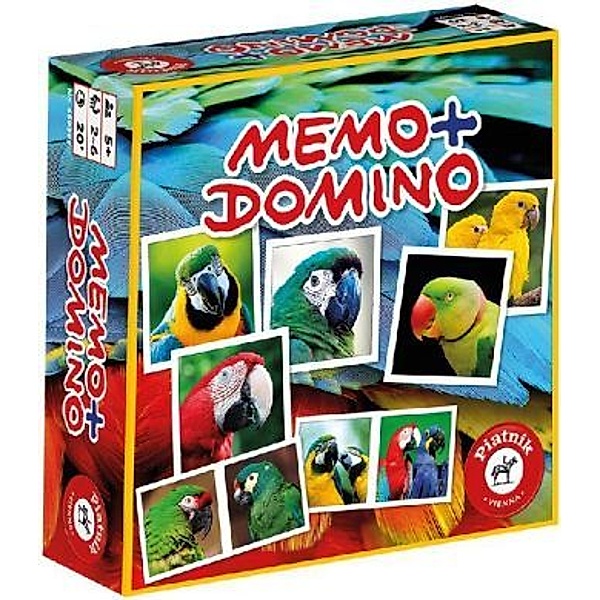 Memo + Domino Papageien (Kinderspiel)