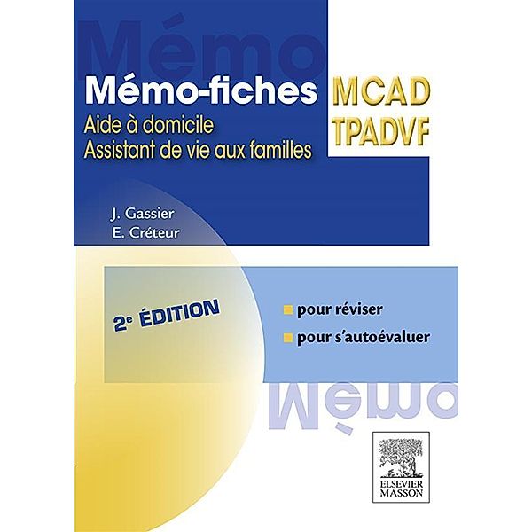 Mémo-fiches MCAD/TPADVF, Jacqueline Gassier, Elisabeth Créteur