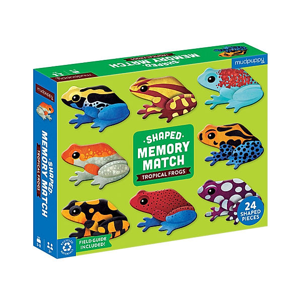 Mudpuppy Memo-Spiel TROPICAL FROGS 24-teilig