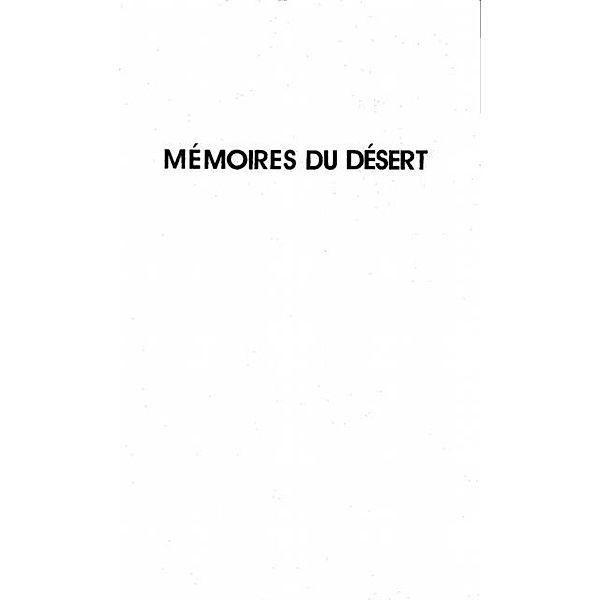 Memoires du desert / Hors-collection, Collectif