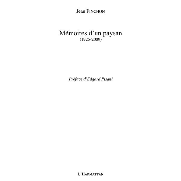 Memoires d'un paysan / Hors-collection, Francoise F. Laot