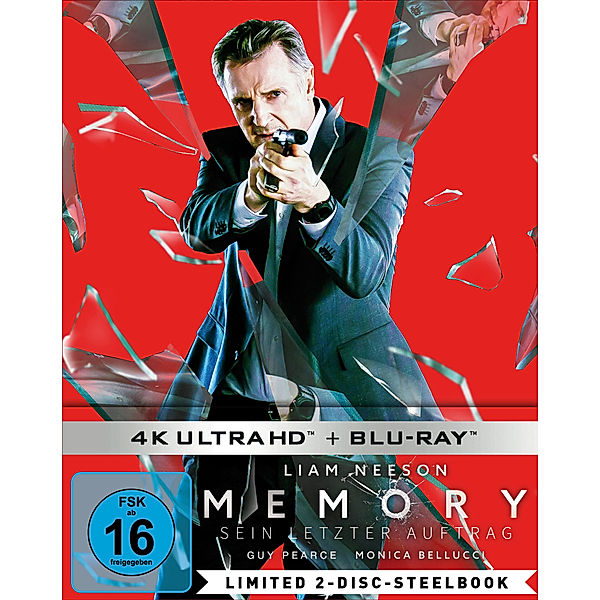 Memory - Sein letzter Auftrag (4K Ultra HD) - Steelbook, Liam Neeson, Guy Pearce, Taj Atwal, Harold Torres