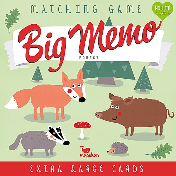 Magellan Verlag Memospiel BIG MEMO - FOREST 16-teilig