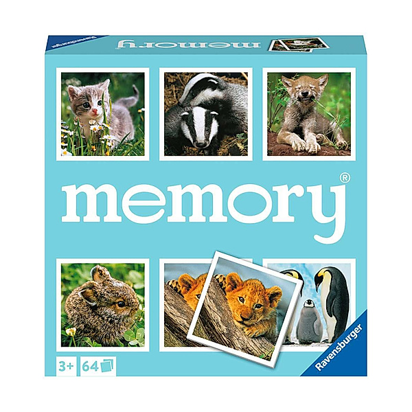 Ravensburger Verlag Memospiel MEMORY® TIERKINDER, William H. Hurter