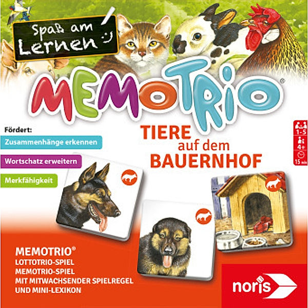 MemoTrio Tiere auf dem Bauernhof (Kinderspiel)