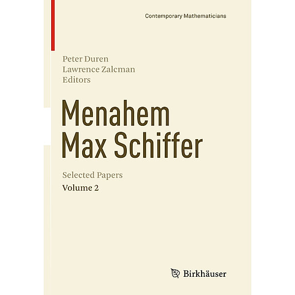 Menahem Max Schiffer: Selected Papers Volume 2