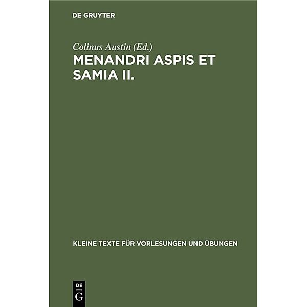 Menandri Aspis et Samia II.