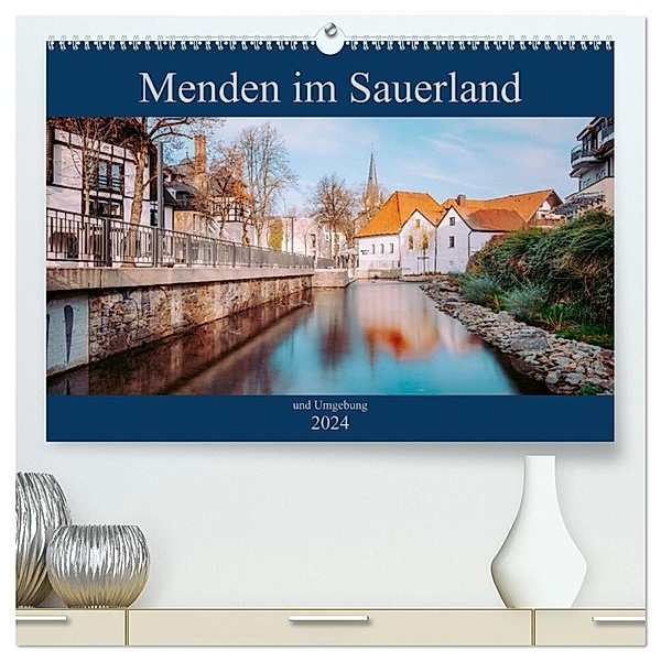 Menden im Sauerland und Umgebung (hochwertiger Premium Wandkalender 2024 DIN A2 quer), Kunstdruck in Hochglanz, Patrick Rüberg
