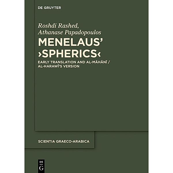 Menelaus' 'Spherics', Roshdi Rashed, Athanase Papadopoulos