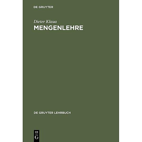 Mengenlehre / De Gruyter Lehrbuch, Dieter Klaua