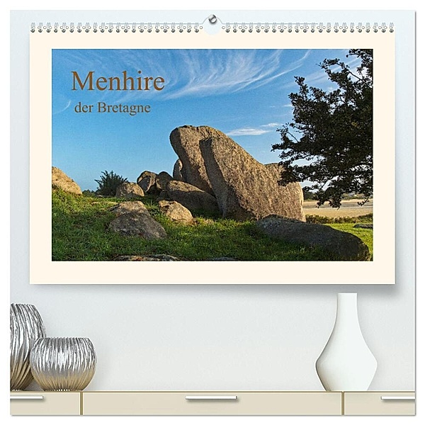 Menhire der Bretagne (hochwertiger Premium Wandkalender 2025 DIN A2 quer), Kunstdruck in Hochglanz, Calvendo, Markus Beck