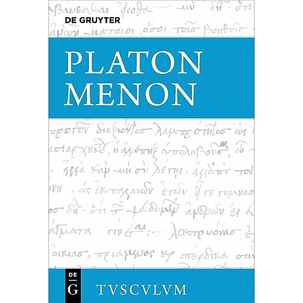 Menon / Sammlung Tusculum, Platon