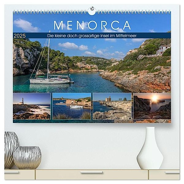 Menorca, die kleine doch grossartige Insel im Mittelmeer (hochwertiger Premium Wandkalender 2025 DIN A2 quer), Kunstdruck in Hochglanz, Calvendo, Joana Kruse