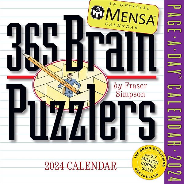 Mensa(r) 365 Brain Puzzlers Page-A-Day Calendar 2024, Workman Calendars, Fraser Simpson