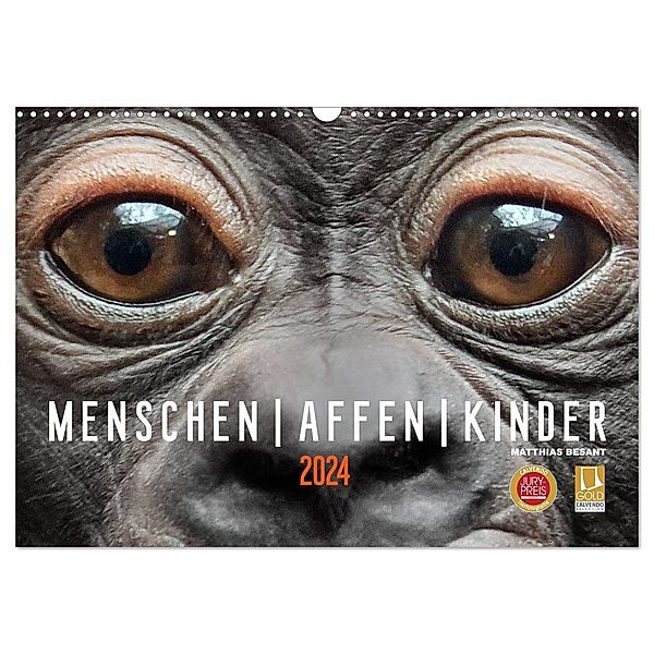 MENSCHEN-AFFEN-KINDER (Wandkalender 2024 DIN A3 quer), CALVENDO Monatskalender, Matthias Besant