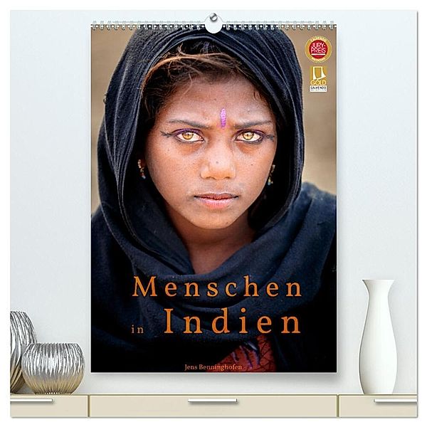 Menschen in Indien (hochwertiger Premium Wandkalender 2024 DIN A2 hoch), Kunstdruck in Hochglanz, Jens Benninghofen