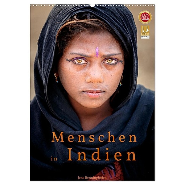 Menschen in Indien (Wandkalender 2024 DIN A2 hoch), CALVENDO Monatskalender, Jens Benninghofen