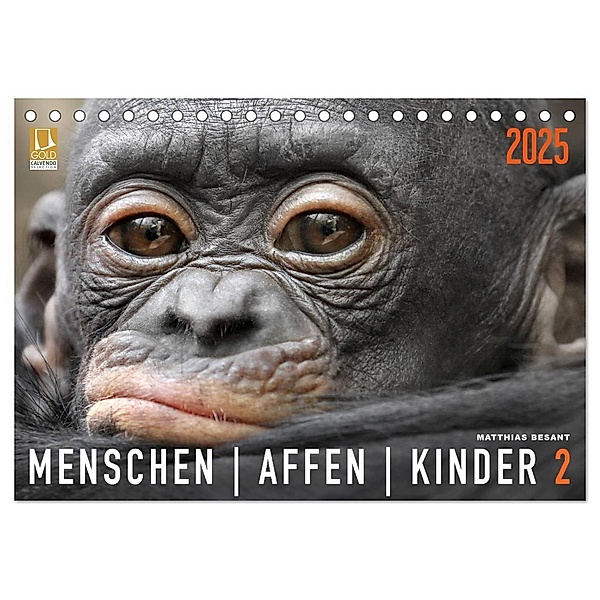MENSCHENAFFENKINDER 2 (Tischkalender 2025 DIN A5 quer), CALVENDO Monatskalender, Calvendo, Matthias Besant