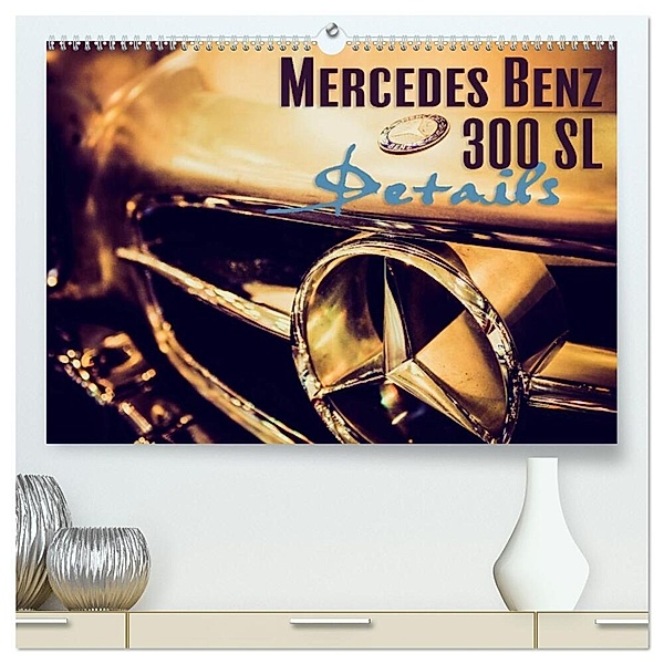 Mercedes Benz 300 SL - Details (hochwertiger Premium Wandkalender 2024 DIN A2 quer), Kunstdruck in Hochglanz, Johann Hinrichs