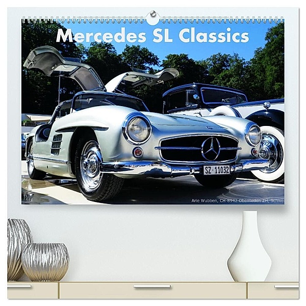 Mercedes SL Classics (hochwertiger Premium Wandkalender 2024 DIN A2 quer), Kunstdruck in Hochglanz, Arie Wubben