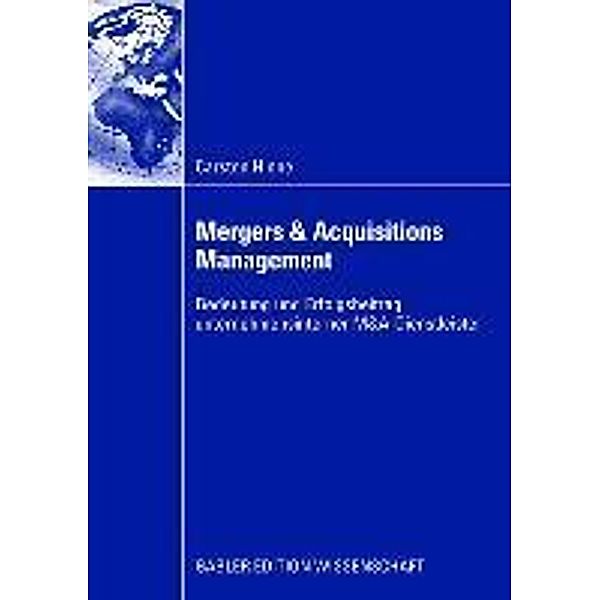 Mergers & Acquisitions Management, Carsten Hinne