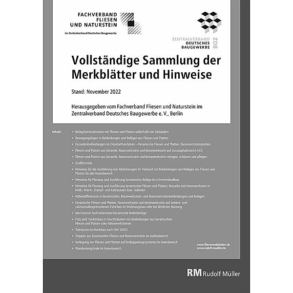 Merkblätter Fliesen Komplettpaket - PDF, Rudolf Voos